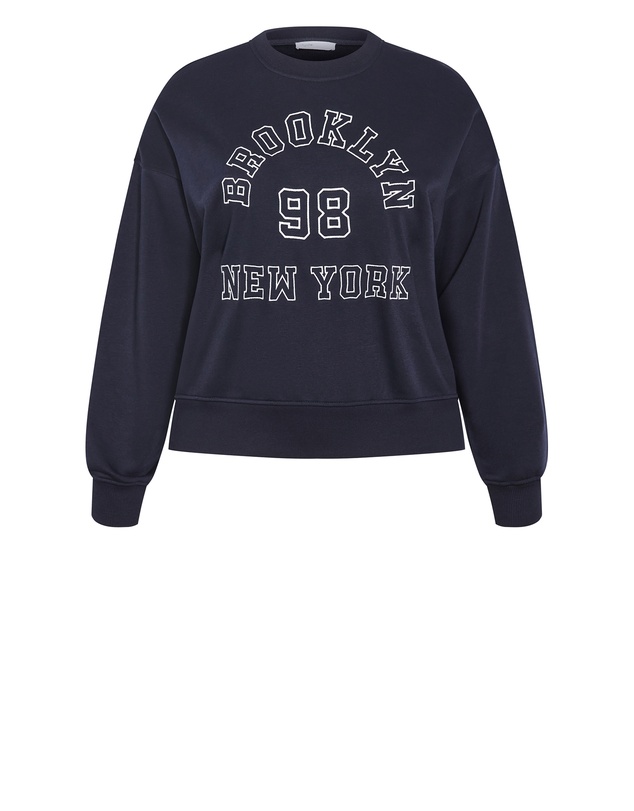 City Chic - Brooklyn Crew Neck Sweatshirt