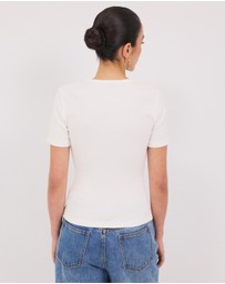 Calli - Garret Rib Henley Tee