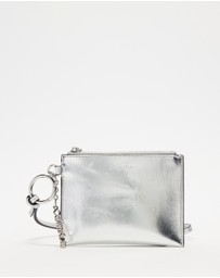 Calvin Klein - Script Metallic Pouch On Strap Charm