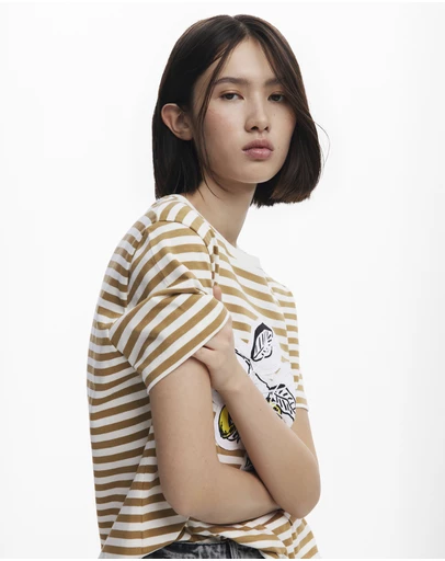 Desigual - Striped print T-shirt
