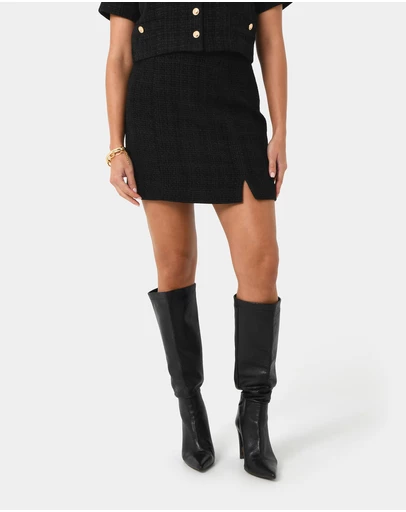 Forcast - Carmen Tweed A-line Skirt