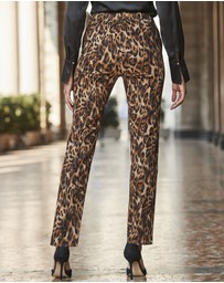 Sosandar - Leopard Print Tapered Leg Trousers