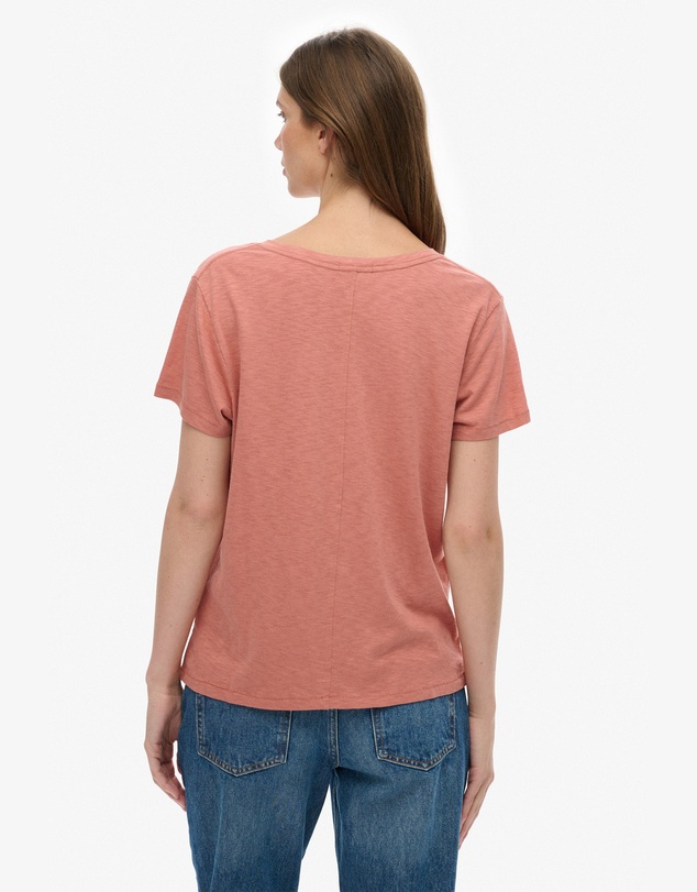 Superdry - Studios Slub Embroidered Vee Tee