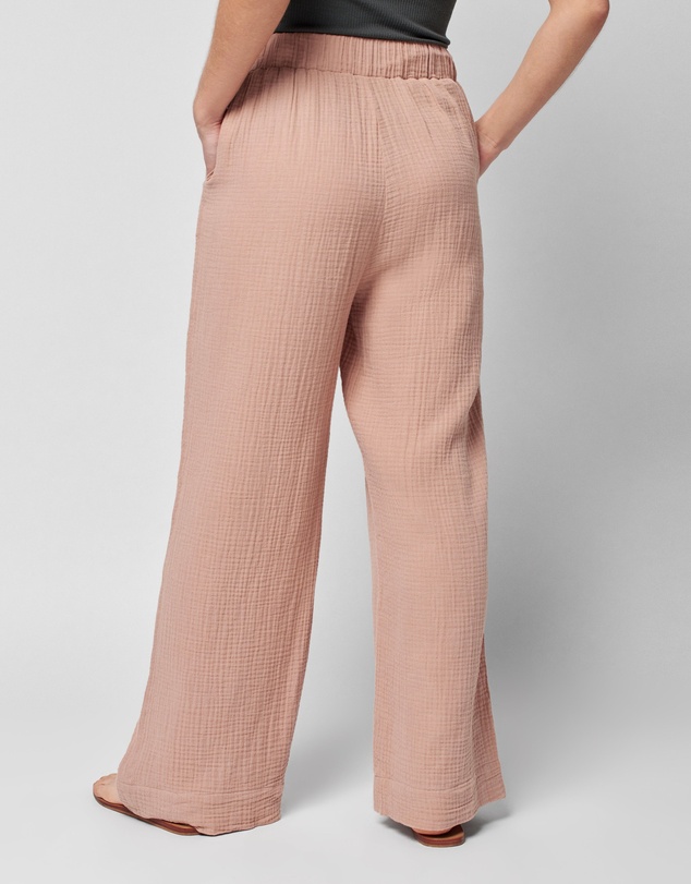 Faherty - Dream Cotton Gauze Wide Leg Pant