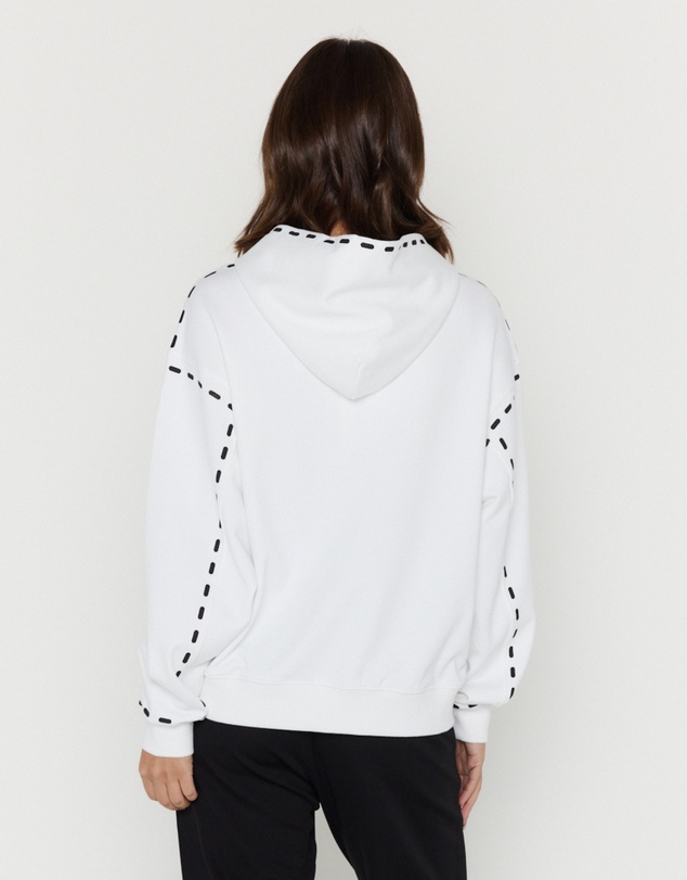ALEXANDRA - Dashes Jumper White