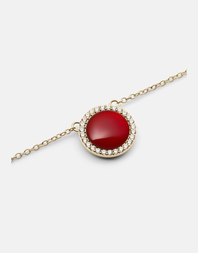 Daniel Wellington - Audrey Necklace Red Agathe