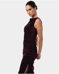Forcast - Cory Draped Midi Dress
