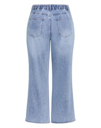 City Chic - Plus size Harley Fit Talia Wide Leg Jean - light wash