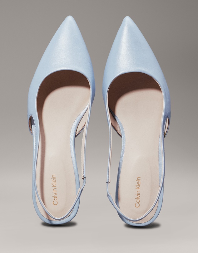 Calvin Klein - Leather Slingback Ballerinas