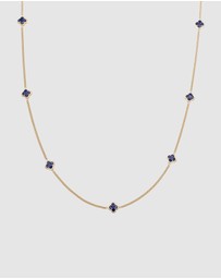 Kuzzoi - ICONIC EXCLUSIVE - Necklace Male Cloverleaf Enamel 925 Sterling Silver Gold Plated