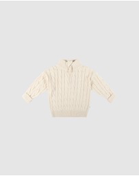 Kynd Baby - Knit Rib Jumper in Ivory
