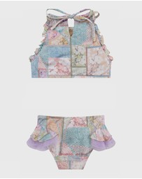 Aqua Blu Kids - Brindle Halter Neck Bikini Set - Kids