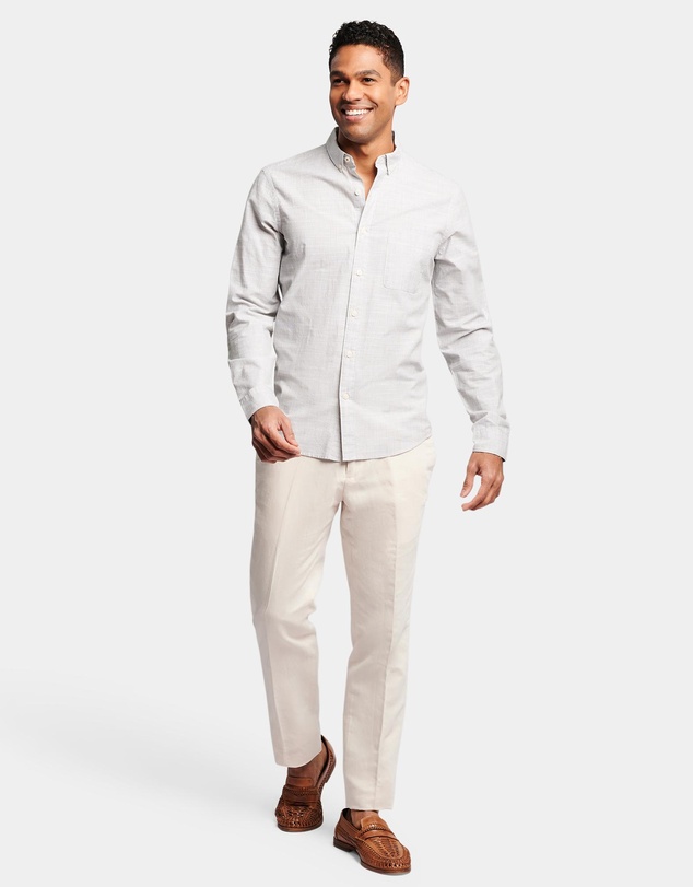 Brooksfield - TEXTURED LONG SLEEVE CASUAL SHIRT