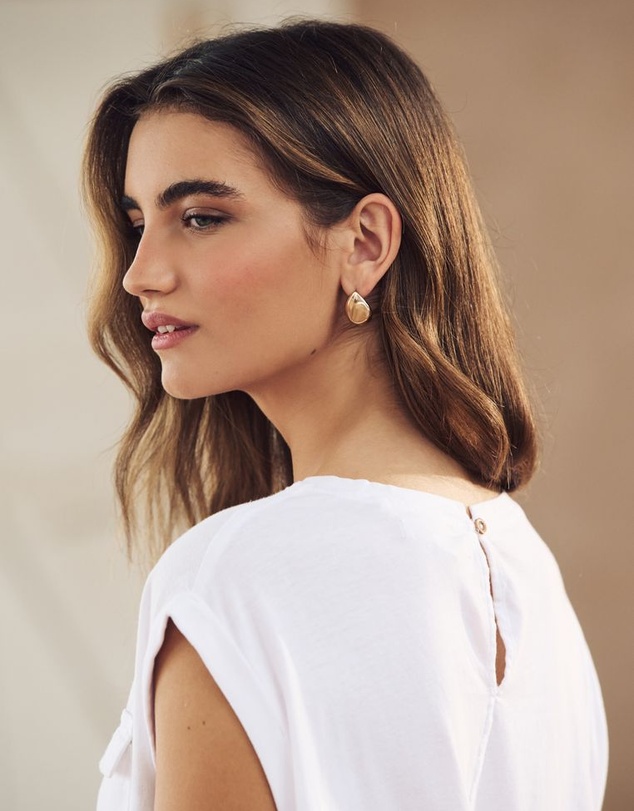 NEXT - Linen Blend Summer Front Pocket Top