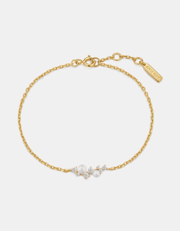 Ania Haie - Ania Haie Gold Shell Pearl Cluster Bracelet