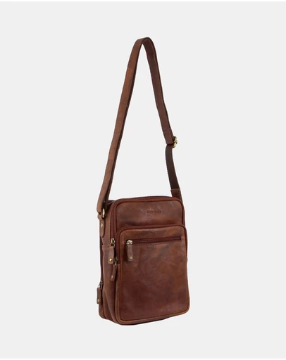Pierre Cardin - Pierre Cardin Rustic Leather Cross Body Bag