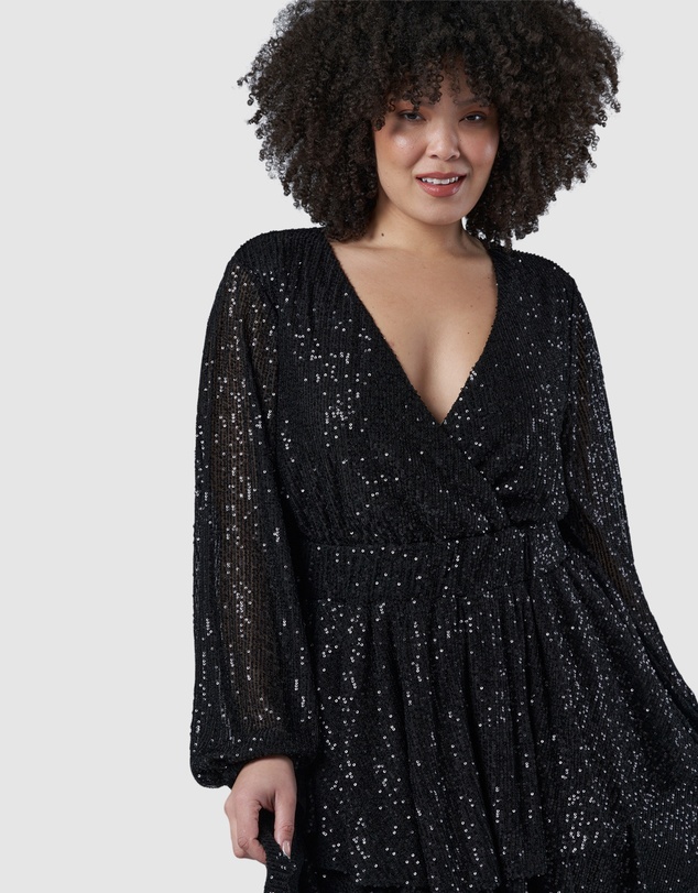 Pink Dusk by Curve Project - Night Out Sequin Dress