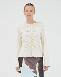 Third Form - Allure Gathered Long Sleeve Top