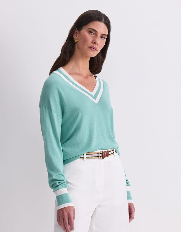 Sportscraft - Alphine Silk Blend V Neck Sweater