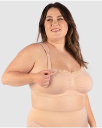 B Free Intimate Apparel - Cushion Padded Strap Wire Free Maternity & Nursing Bra﻿ (B-H) Cup