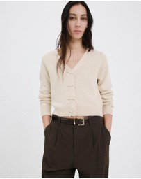 M.N.G - Knitted Cardigan With Ties