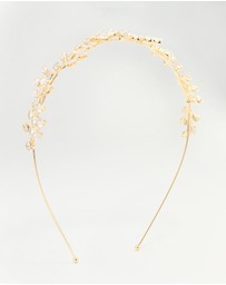 Lovisa - Gold Cubic Zirconia Marquise & Round Leaf Headband