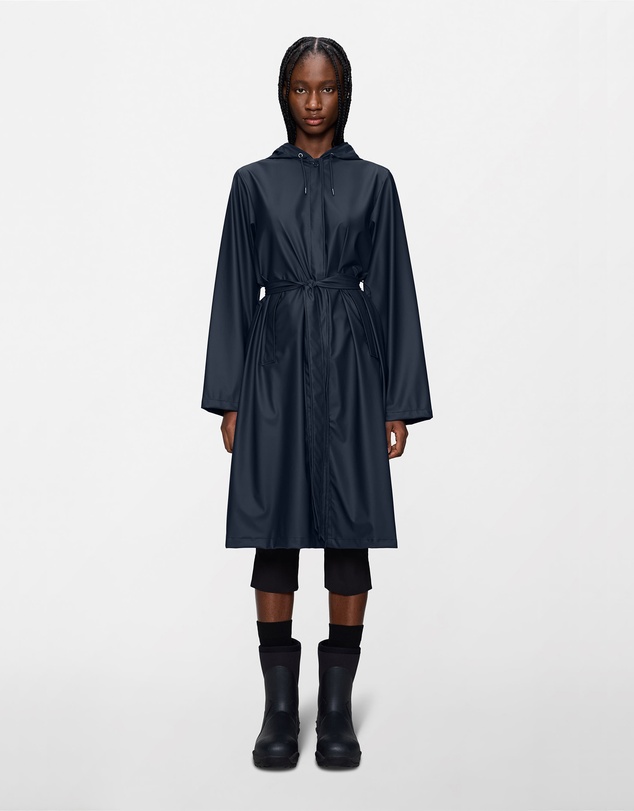 RAINS - A-Line Longer Women's Jacket Navy