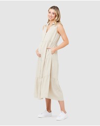 Ripe Maternity - Tracy Tiered Linen Dress