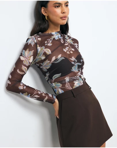 AERE - Nisha Mesh Top