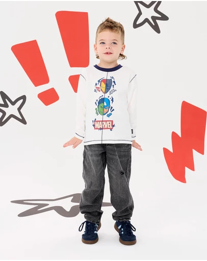 Rock Your Kid - Marvel LS Tee - Kids-Teens