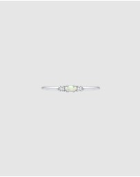 Elli Jewelry - Ring Vintage Zirconia 925 Sterling Silver Opal