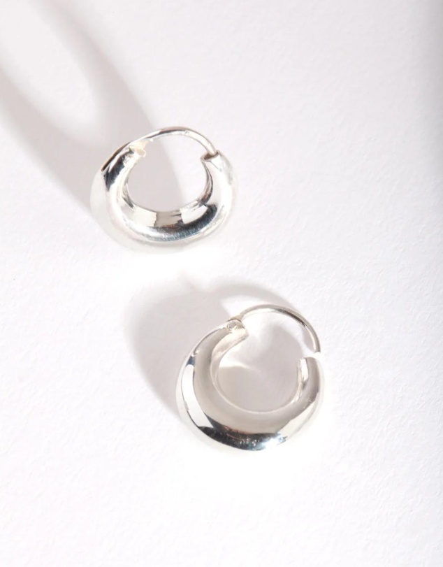 Lovisa - Silver Mini Chubby Huggie Earrings