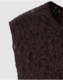 M.N.G - Asymmetric Lace Dress