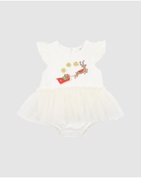 Bebe by Minihaha - Christmas Festive Reindeer Tutu Bodysuit - Babies