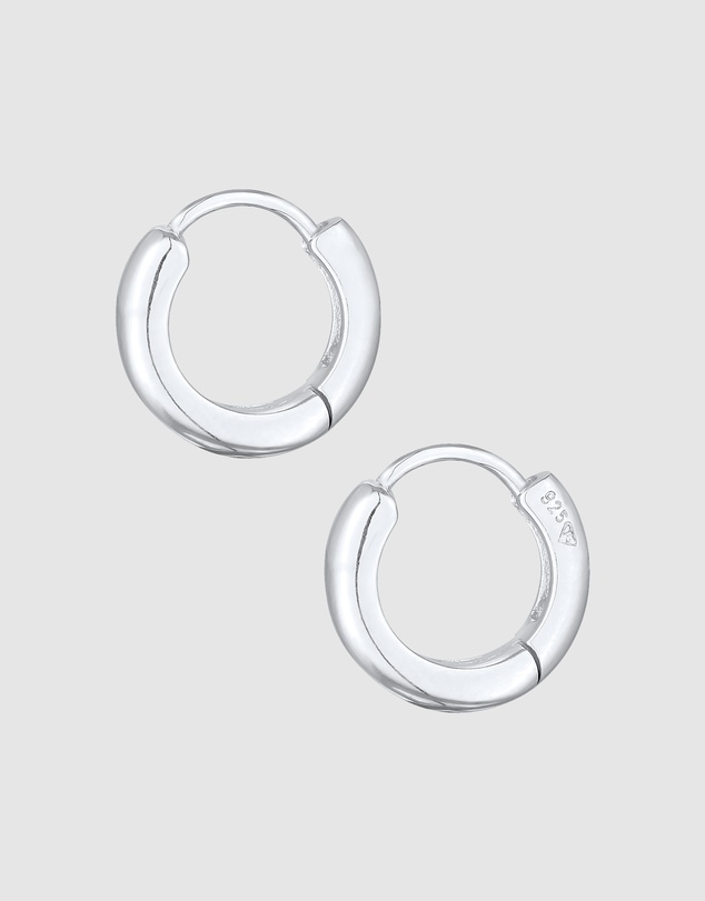 Elli Jewelry - Modern Hoop Earrings in 925 Silver