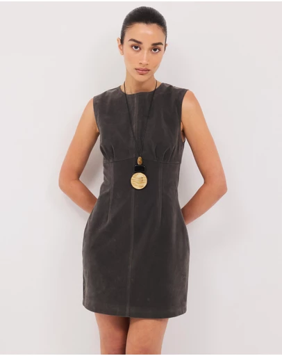 Calli - Maslow Faux Suede Mini Dress