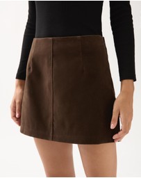 Minima Esenciales - Noa Faux Suede Mini Skirt