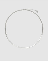 Najo - Herringbone Silver Necklace