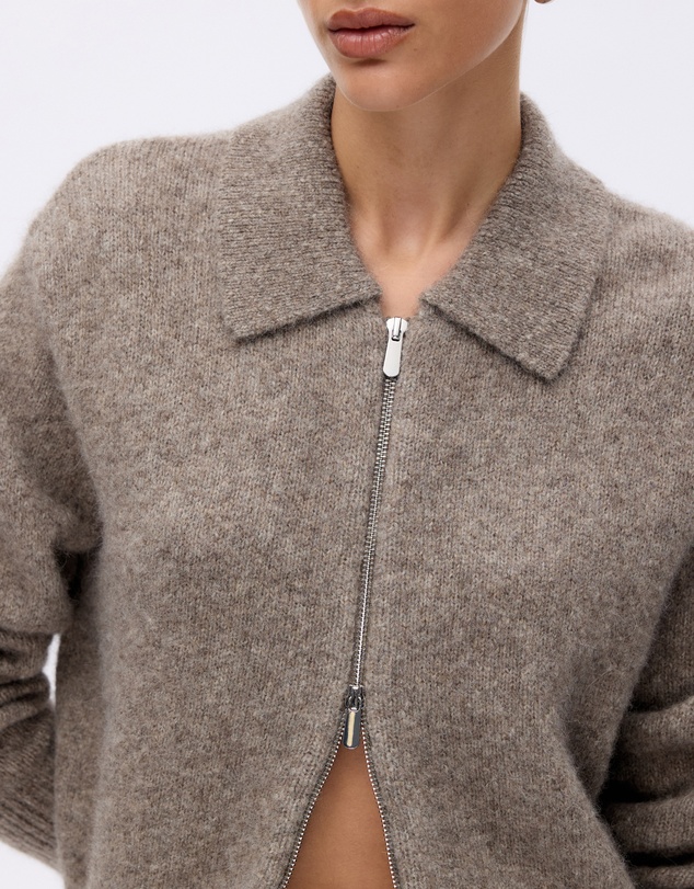 Minima Esenciales - Joryn Alpaca Wool Zip Cardigan