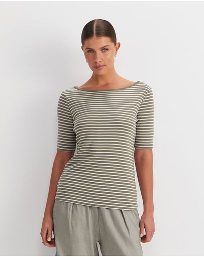 khaki/white