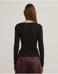 Witchery - Scoop Neck Long Sleeve Top