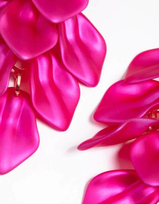 Lovisa - Fuchsia Petal Drop Earrings
