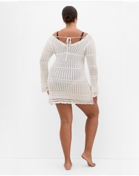 City Chic - Andros Crochet Knit Kaftan