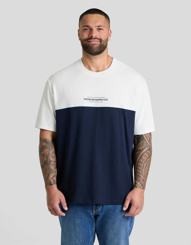 Johnny Bigg - Block Panel Relaxed Fit Tee