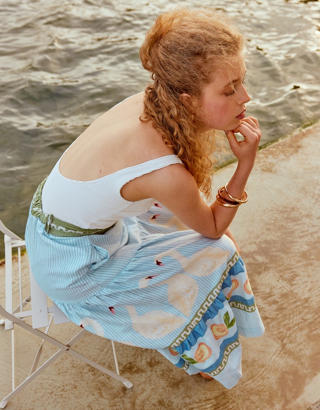 SMWR. by The Somewhere Co - Swan Lake Tiered Maxi Skirt
