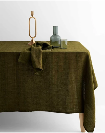 Aura Home - Vintage Pure Linen Tablecloth