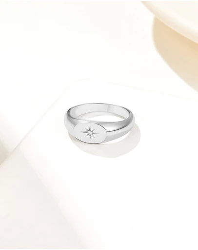 Mestige - True North Ring - Silver Plated