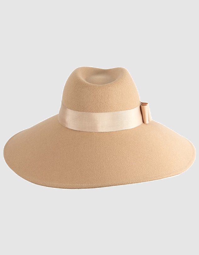 Max Alexander - Wide Brim Beige Winter Hat