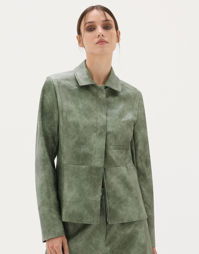 Muma World - Sage Tailored Leather Jacket