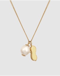 Elli Jewelry - Necklace Pearl Drop 925 Sterling Silver Gold-Plated
